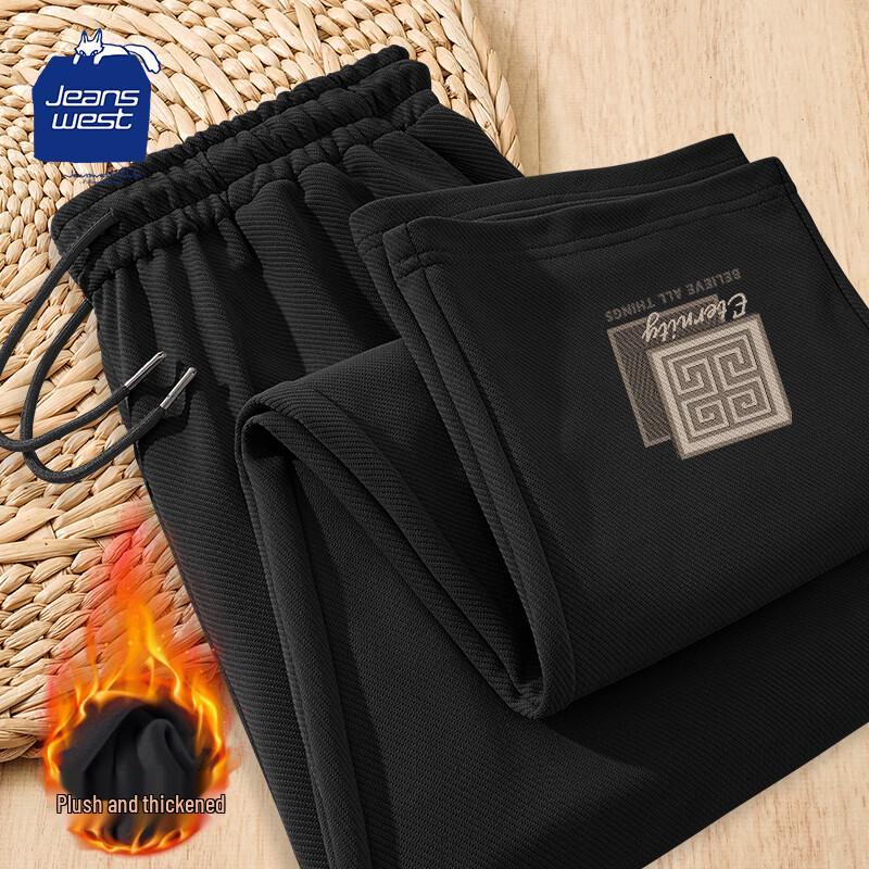 

Мужские джинсы JEANSWEST CLUB с плюшевой подкладкой, прямые спортивные брюки 4XL