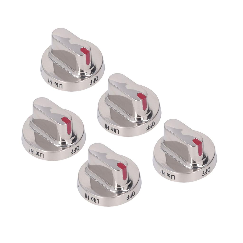 5Pcs Gas Stove Knob Cover Control Dial Knobs Stainless Steel for DG64?00472A DG64?00473A