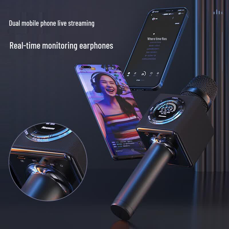 Newmine MC66 Wireless Karaoke Microphone with Integrated Speaker