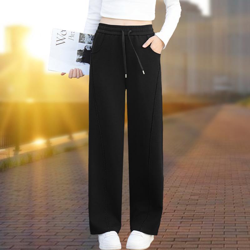 

Khmer Women s High-Waisted Slight Flare Casual Pants - Spring 2026 Arrival 3XL (Weight 140-155 jin) чёрный