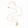 Fenny  18K PVD Plated Waterproof&No Fade Fashion Round Zircon Water Drop Pendant Stainless Steel Necklace for Women