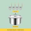 Large-Capacity Commercial Gas Noodle Cooker, Thickened Stainless Steel, Scalding Pot, Soup Barrel, Mala Tang Cooking Pot.