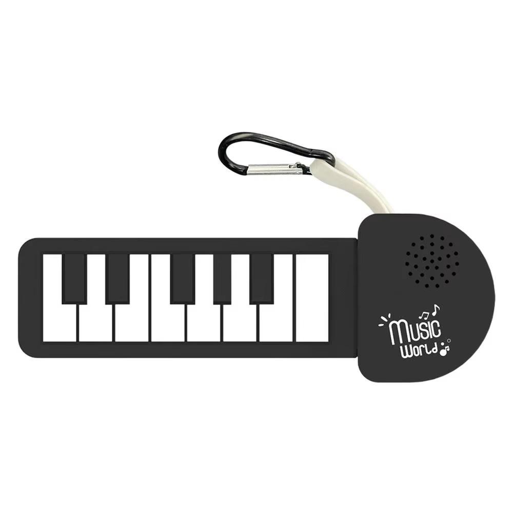 Rainbow Color Silicone Piano Keyboard Foldable Mini Rainbow Guitar Keychain  Music Enthusiasts