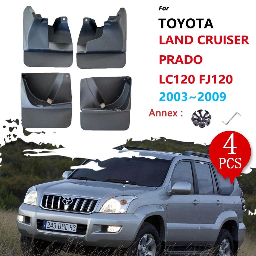

Автомобильный брызговик для Toyota Land Cruiser Prado LC120 FJ120 2003 ~ 2009 3-го поколения 4x брызговики для крыльев, аксессуары для раковины, защитный клапан Splas