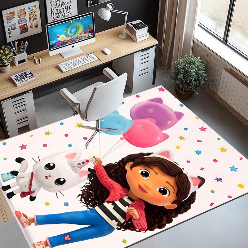 Gabby's Dollhouse Pattern Rug, Indoor/Outdoor Mat, for Picnic, Gameroom, Bedroom, Office, Living Room, Home Decor Carpet, Birthday Gift