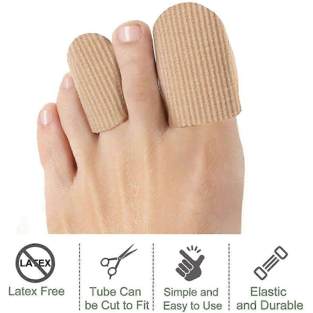 Welnove 10Pack Toe Caps Closed Toe Surface Fabric Sleeve Protectors with Gel Lining, Preve