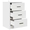 Nightstand with Drawers White 38 x 38 x 66 cm Engineered Wood