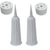 1/2Pcs Cemetery Vase With Spikes Plastic Floral Vase Holder For Gravestone Grave Yard Ground Outdoor Flower Marker Decorations