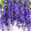 12Pcs Artificial Wisteria 3 Forks Realistic Home Wedding Garden Indoor Outdoor Wall Hanging Colorful Faux Flower Vines Garland Decoration