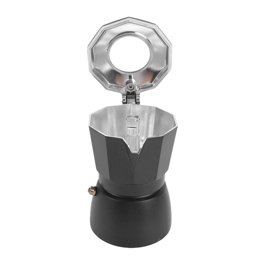 Kaffeebereiter für den Herd Vintage Aluminiumlegierung 2 Tassen Kaffeekanne für den Herd mit Doppelventilen für Mokka