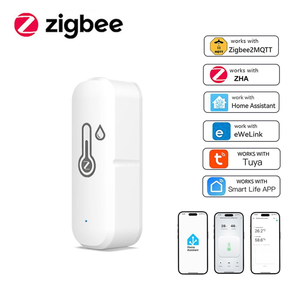 

Zigbee Temperature Humidity Sensor App Remote Monitor Smart Home Thermometer For Tuya App Ewelink App Home Assistant Zigbee2MQTT