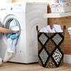 1pc, Leopard Print Large Folding Circular Laundry Basket, Suitable for Washing and Storing Dirty Clothes, Sturdy Handle, Space Saving, Room, Bathroom 