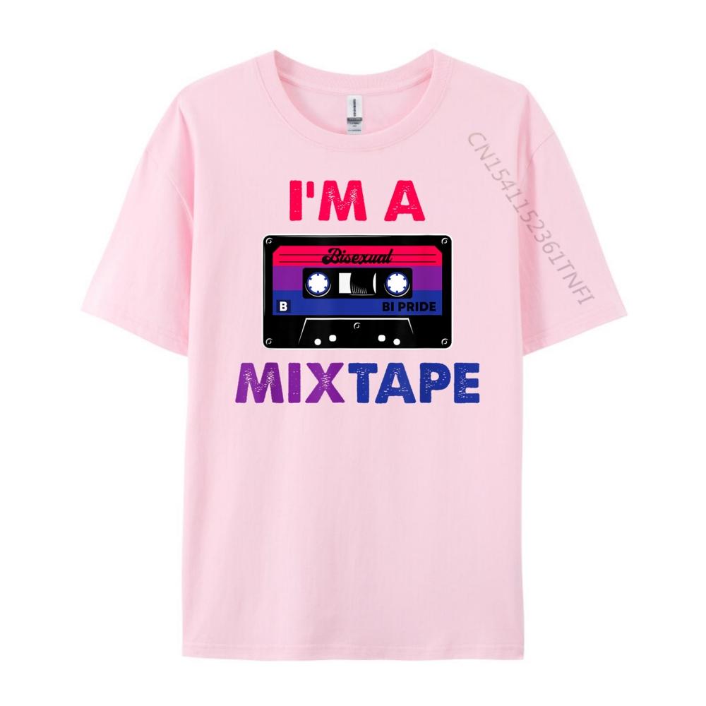 I M A Mixtape Bisexual Pride Month Lgbtq Cassette Tape Graphic T Shirts Men Oversized New Year Chinese Style