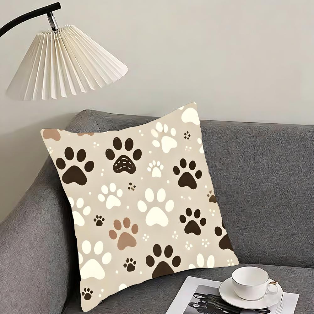 Paw Cute Cushion Cover Pillowcase Ultra Soft Skin Friendly Fabric Cloud Like Comfort  Concealed Zipper