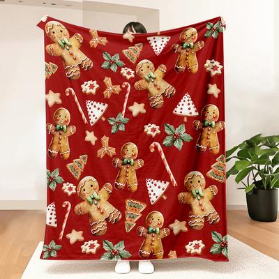 Cozy Flannel Christmas Season Blanket - Soft Holiday Decor for Living Room, Bedroom, Sofa