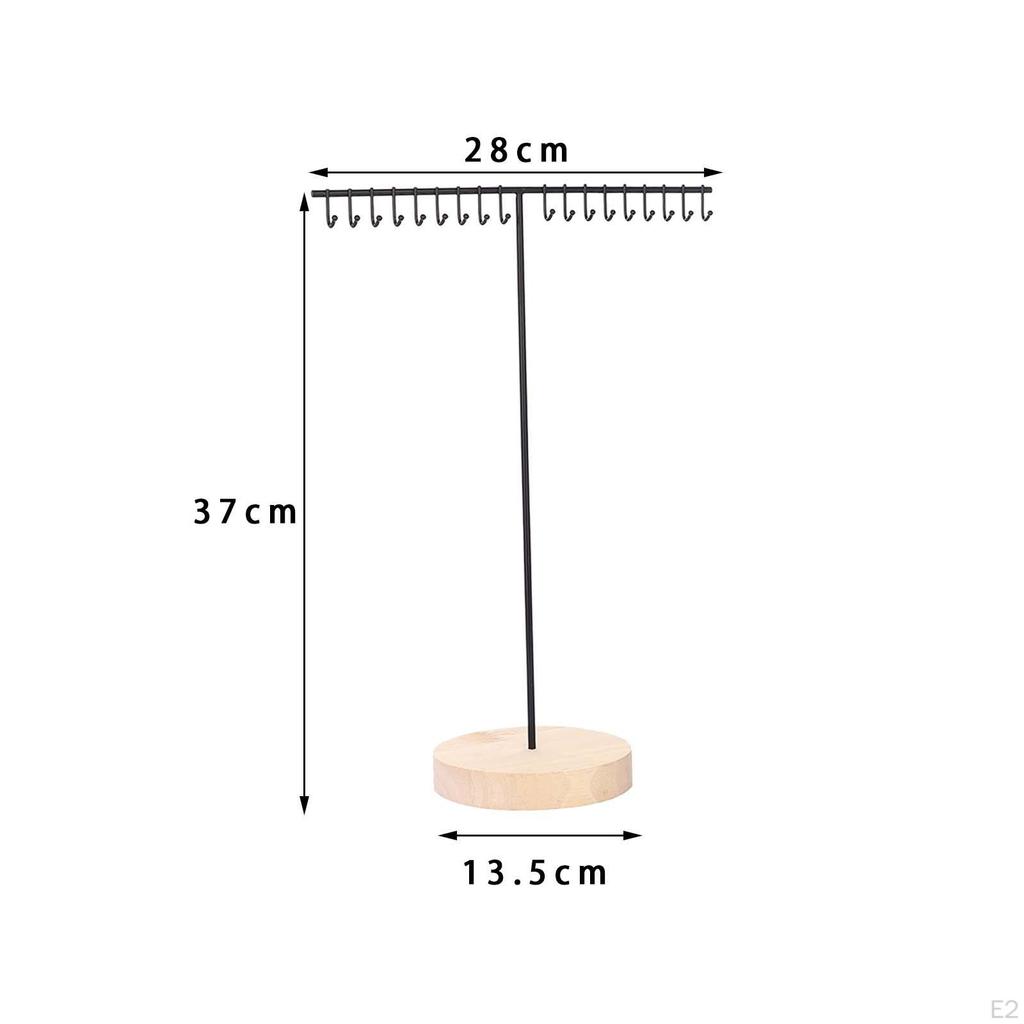 Schmuckständer, Armbänder, Halter zum Aufhängen von Ohrringen und Halsketten, 18 Haken aus Metall