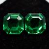 20.40 Ct Natural TSAVORITE GARNET Square Cut GREEN Loose Gemstone Pair CERTIFIED