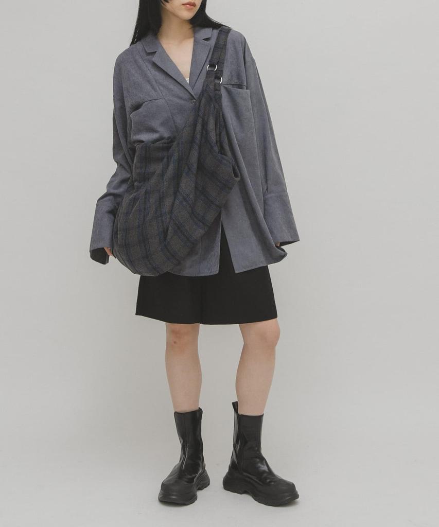 KBF Women's Wool-Mix 2-Way Easy Tote Bag (KBA7-2AA017) in Gray and Other Tones