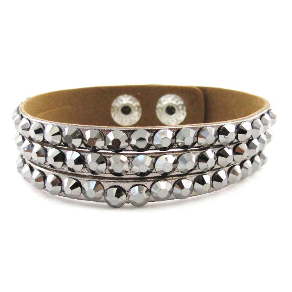 Les Trésors De Lily [J2020] – Graues Designer-Armband „Sissi“.