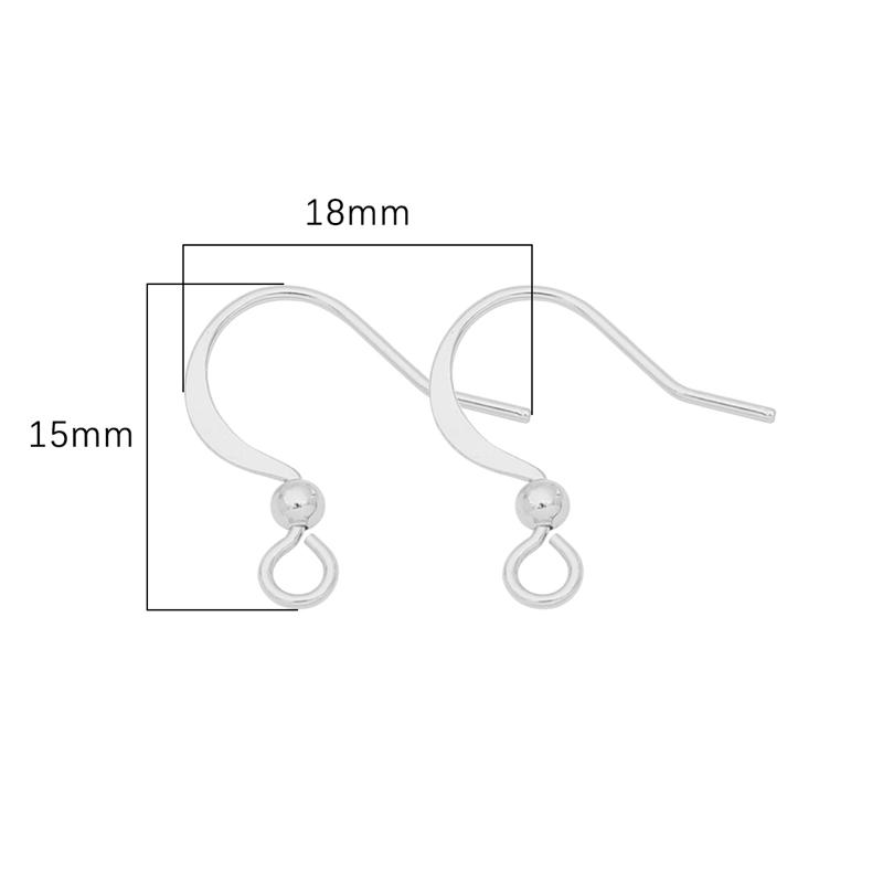 

20 шт. мідних гачків для ювелірних виробів для виготовлення ювелірних виробів своїми руками 15x18mm gainsboro кольору