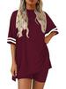 2026 Comfortable Women's Casual Round Neck T-shirt & Elastic Waist Shorts Set