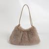Women Faux Rabbit Fur Plush Shoulder Bag Elegant Soft Crossbody Handbag Fashionable Fluffy Purse Gift For Friends