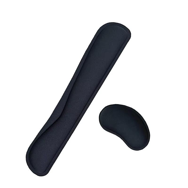 

Подставка для запястья из шелковистой гелевой пены с эффектом памяти для компьютерной клавиатуры и мыши, эргономичный дизайн для облегчения боли при наборе текста 2pcs