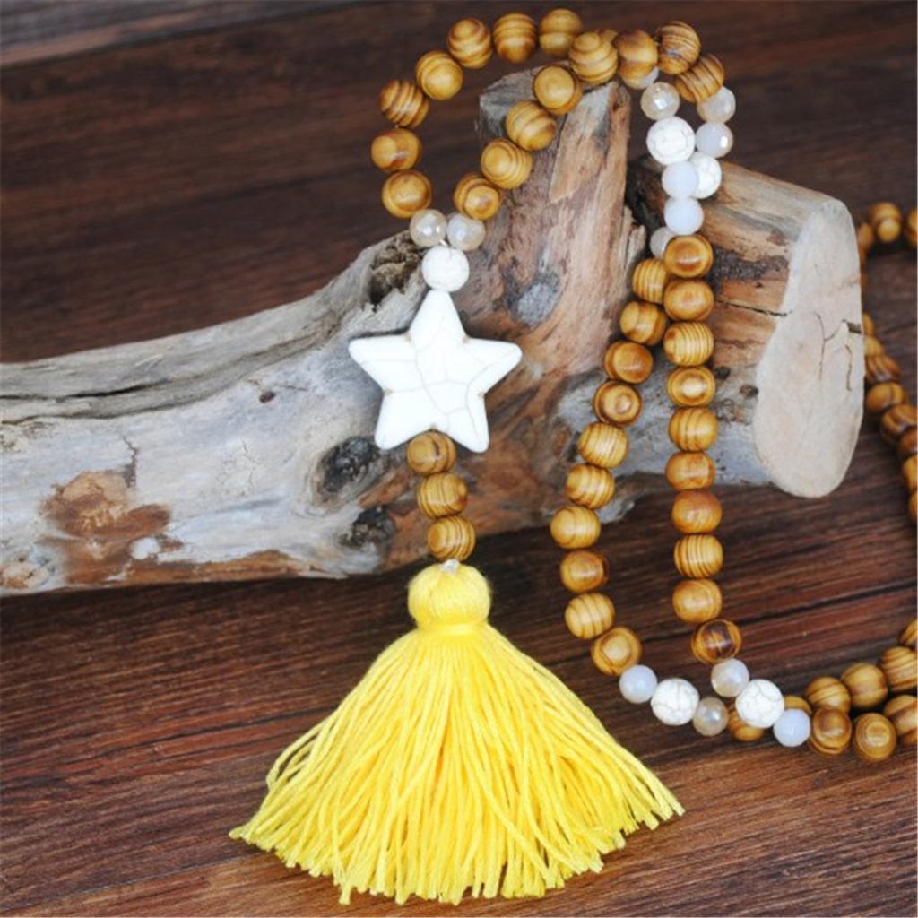 Elegant Long Tassel Pendant Sweater Women Turquoise Beads Necklace Chain Jewelry