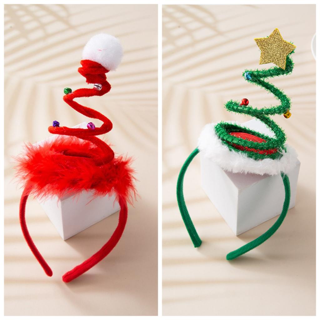 2Packs Christmas Headbands 3D Head Hat Headbands for Kids Women Men Christmas Parties Costume Accessories Xmas Holiday Party