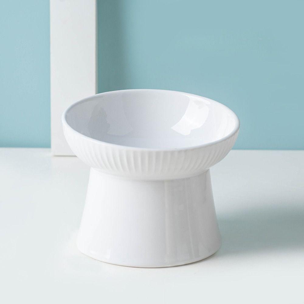 Kreativer Haustier-Hochfußnapf Keramik Haustier Trinknapf Hundefutter Fressnapf Nackenschutz