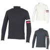 KIM YOUNG JOO GOLF Winter Fleece-Lined Color Block Mock Neck T-Shirt Rounding Look Men'S Golf Long Sleeve T-Shirt Dpwmts84