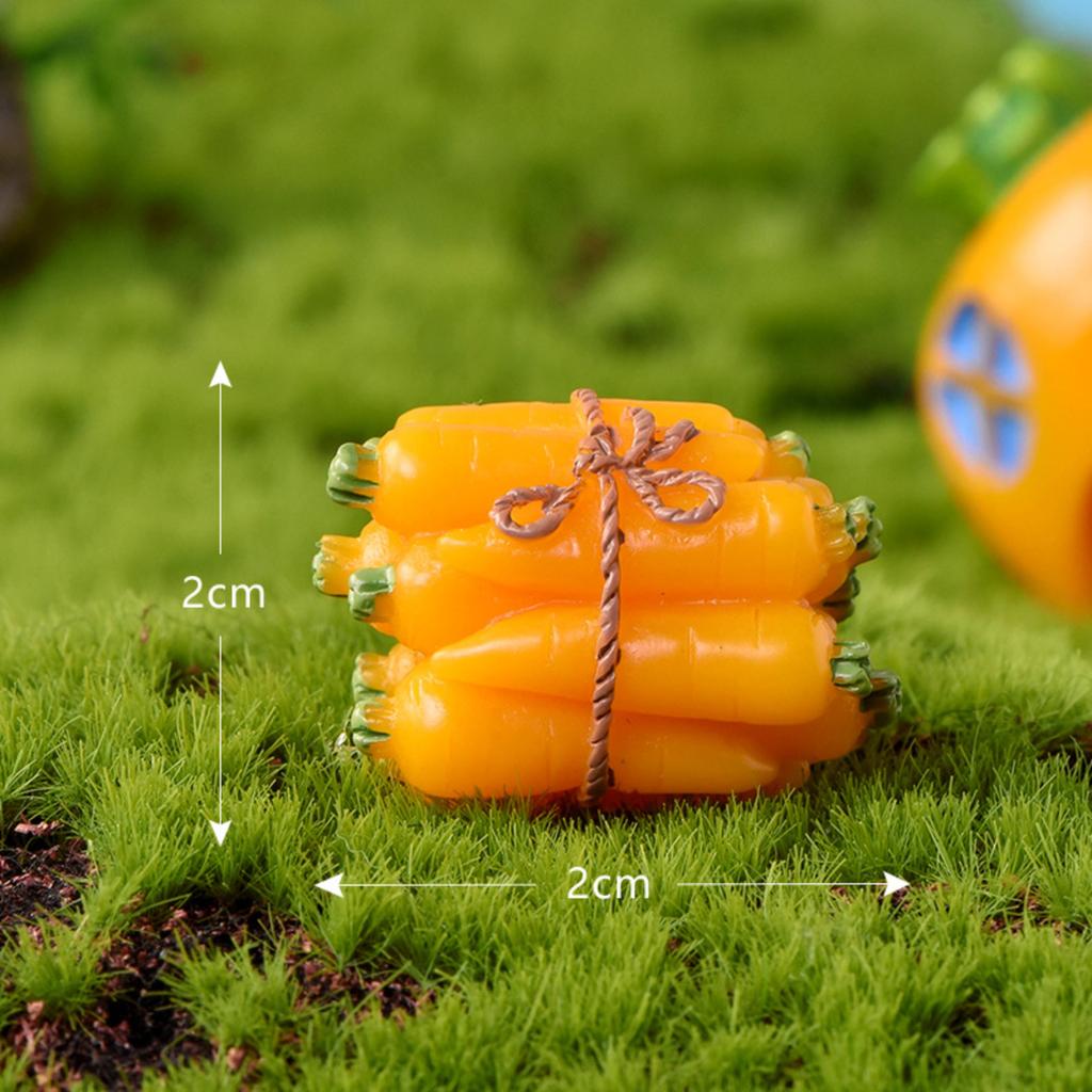 Miniaturní zahradní ozdoba Rozkošný kreslený zvířátko Mrkvový domeček Zahradní pryskyřičné doplňky Řemeslné zpracování