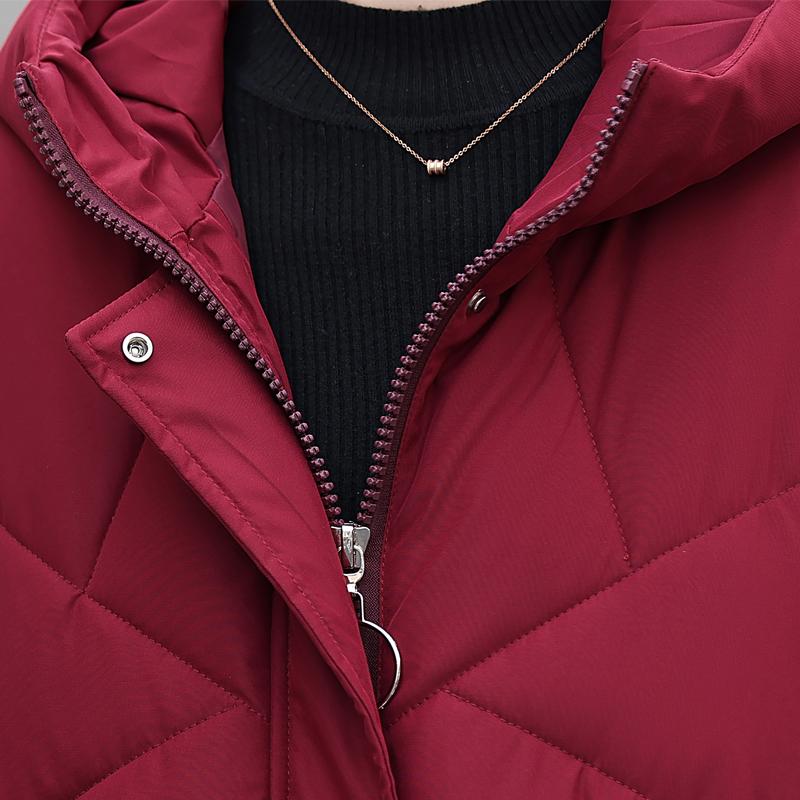 Damen Herbst und Winter Koreanische Temperament Daunen Baumwollweste im langen Abschnitt Ärmellose warme Jacke