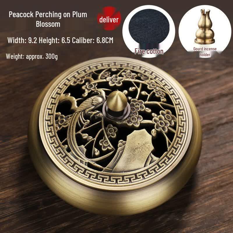 Handmade Antique Brass Coil Incense Burner