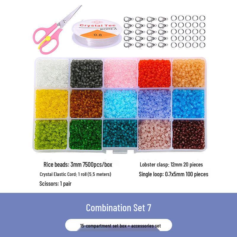 

Набор для изготовления ожерелья и браслета из стекляруса 24 цветов с застежкой-лобстером