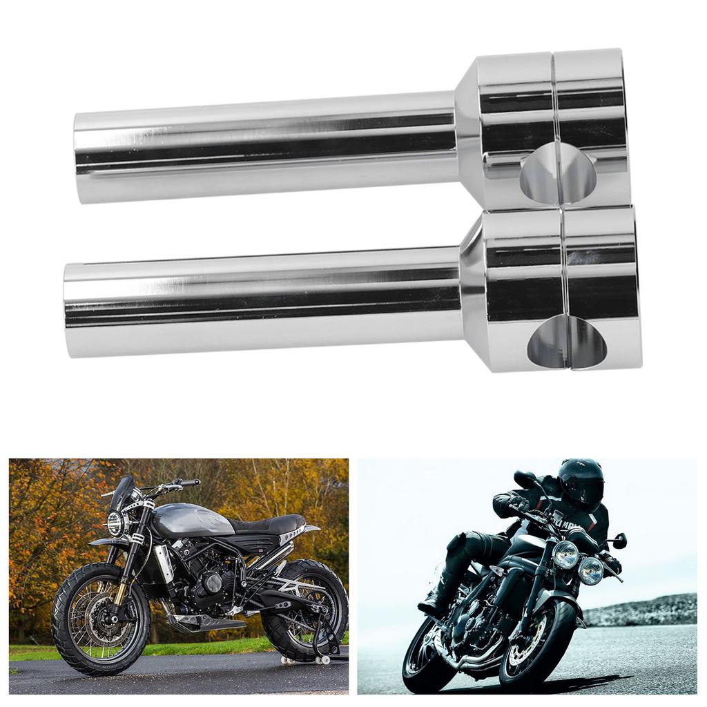 2pcs 25mm Handlebar Bar Risers Mount Clamp Adaptor Kit Aluminum Alloy Motorcycle Modification