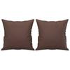 Decorative Cushions 2 pcs Brown 40x40 cm Faux Leather
