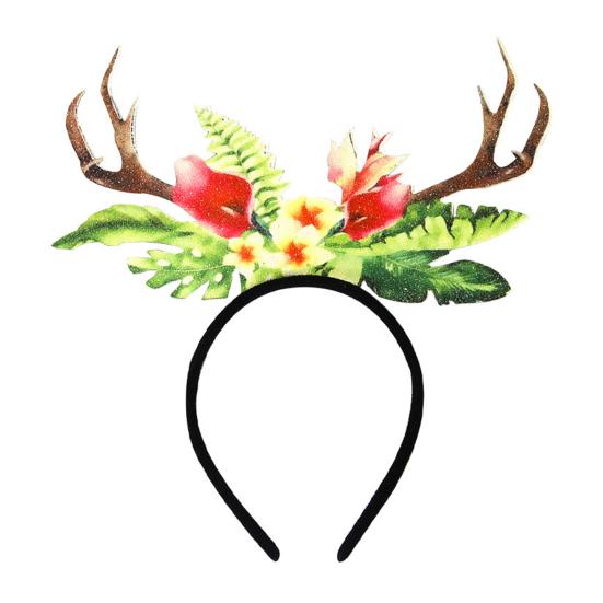 Hawaiian Party Headband Felt Luau Head Boppers Palm Tree Flamingo Pineapple Headbands for Summer Beach Themed Party Favors
