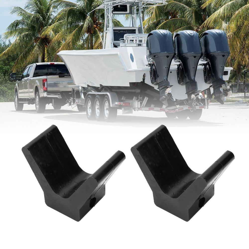 2PCS 2 In Trailer Boat Bow Stop Rubber V Shape Bow Stop Durable V Block Bow Stop  Boat Trailer