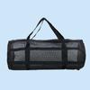 Black Yoga Pad Carrier Bag Basketball Volleyball Bag Sports Fitness Storage Bag Mesh Pilates And Bodybuilding Sports Bag
