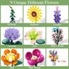 Flowers Bouquet Building Set, DIY Home Offic Botanical Bouquet Decoration Kit, Creative Gift for Women, Girls, Kids, Adults - Great for Birthdays,