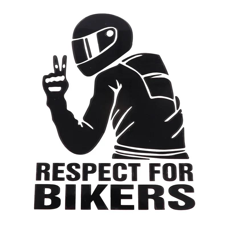 Motorcycle Reflector Sticker Decal Waterproof Helmet Reflective Stickers Motorcycle Car Respect for Bikers Vinyl 3D Stickers