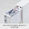 Like-it Trash Can with Lid, Slim, 3-Tier, Caster-Mounted, 170mm Wide, White, Approx. 42L, Made In Japan, BS-3+LS-33, Drawer-Mounted Sorting Pail, Larg