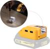 14.4V-20V LED Dual USB Charger Adapter for Dewalt MAX XR Lithium Battery