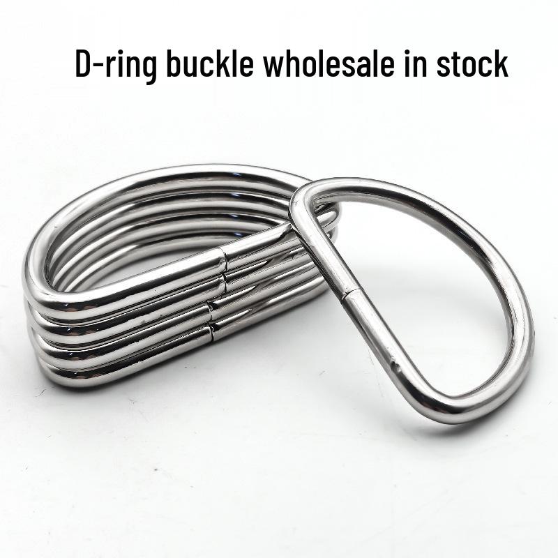 Metal D-Ring Buckle for Bags and Suitcases: Semi-Circular Iron Hardware for Clothing Accessories