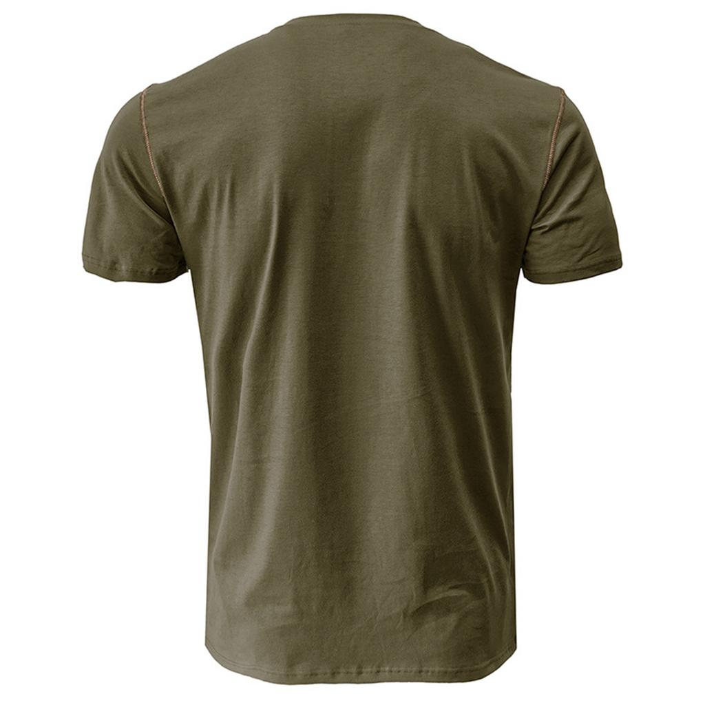 Herren-T-Shirt mit kurzen Ärmeln, modisches, lässiges, farblich passendes T-Shirt