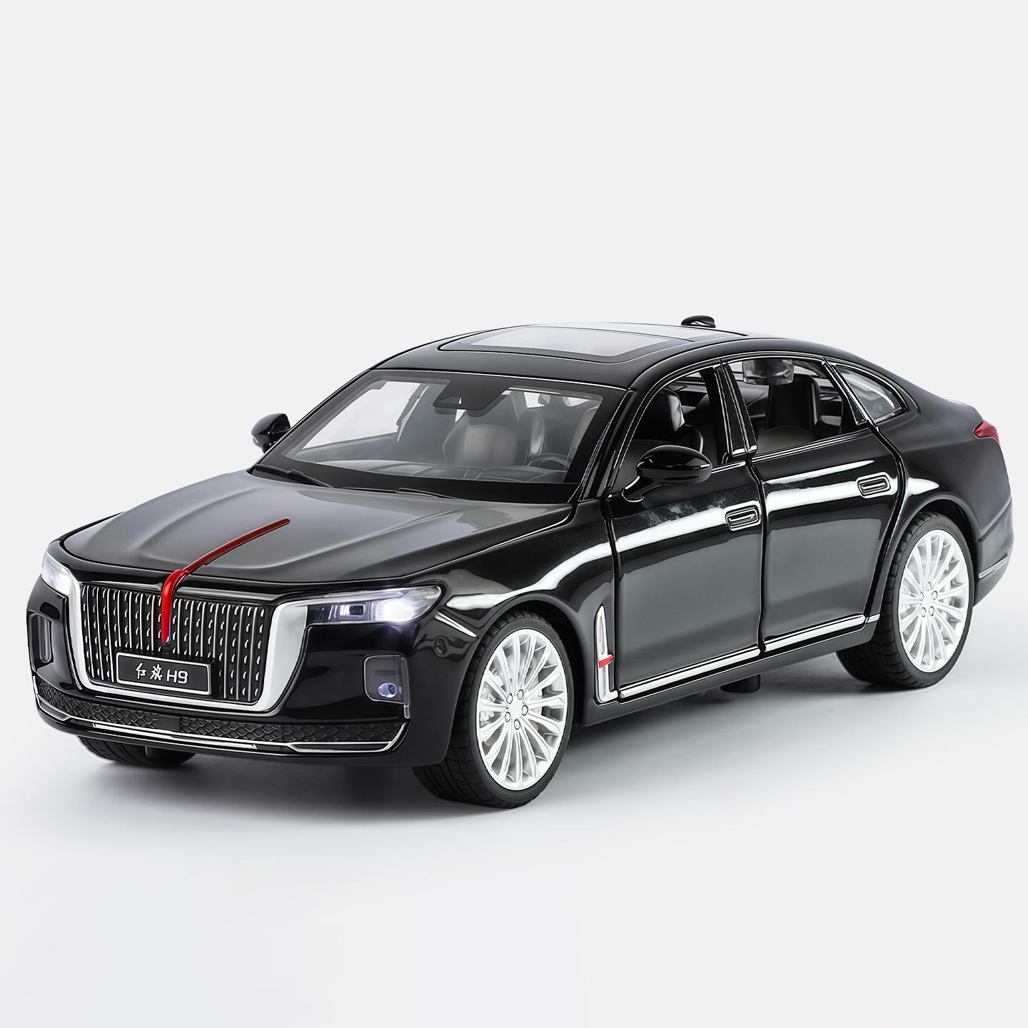 

1:32 Hong Qi H9 Alloy Metal Diecast Model Car Car Central Control Ornament Miniature Metal Vehicle Trendy Auto Accessory & Small