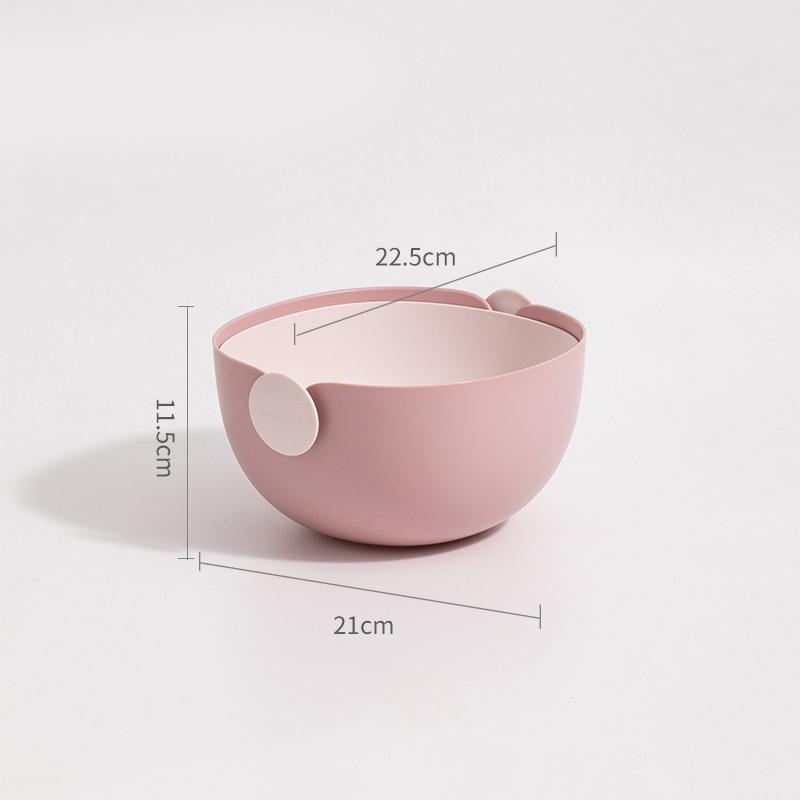 

Kitchen Supplies Kitchen Double Drain Basket Fruit Vegetable Washing Strainer Collapsible Drainer Kitchen Gadgets Accessories Small