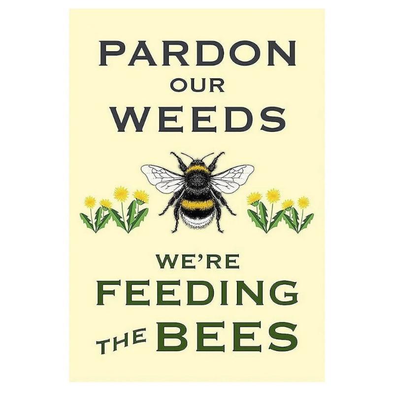 Bee Metal Wall Sign for Home Cafe Bar, Creative Tin Decor 30x20cm