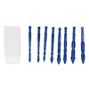 8 Pieces Skewed Head Eccentric Bits 14 Inch Hex Shank Twist Drill Set for Stone Glass Marble Tile
